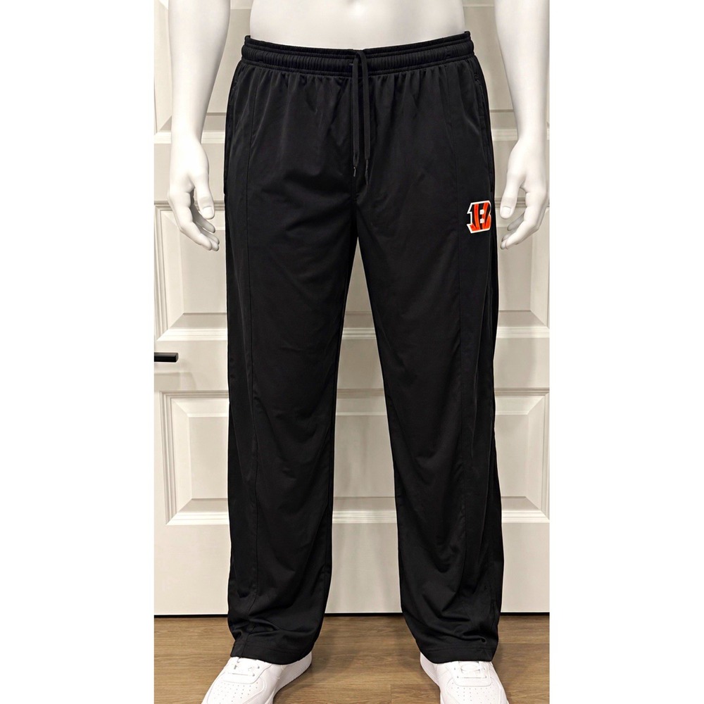 Fanatics Cincinnati Bengals Logo Black Drawstring Pants NFL Men's Size 4XL